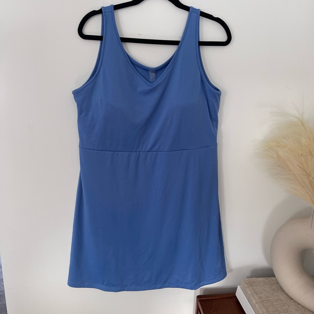 Blue Sleeveless Mini Dress
